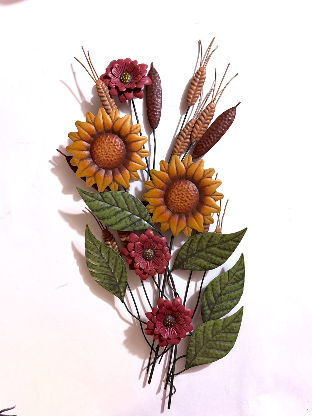 Decorative Rooster and Sunflower Metal Wall Multicolor. Decor - Picture 4 of 6